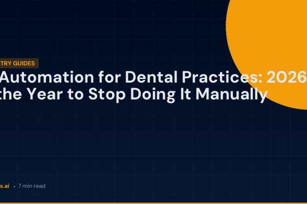 AI Automation for Dental Practices: 2026 Is the Year to Stop Doing It Manually | FlowBots.ai