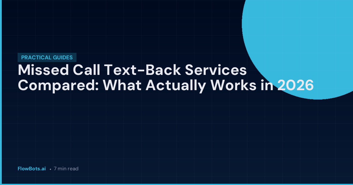 Missed Call Text-Back Services Compared: What Actually Works in 2026